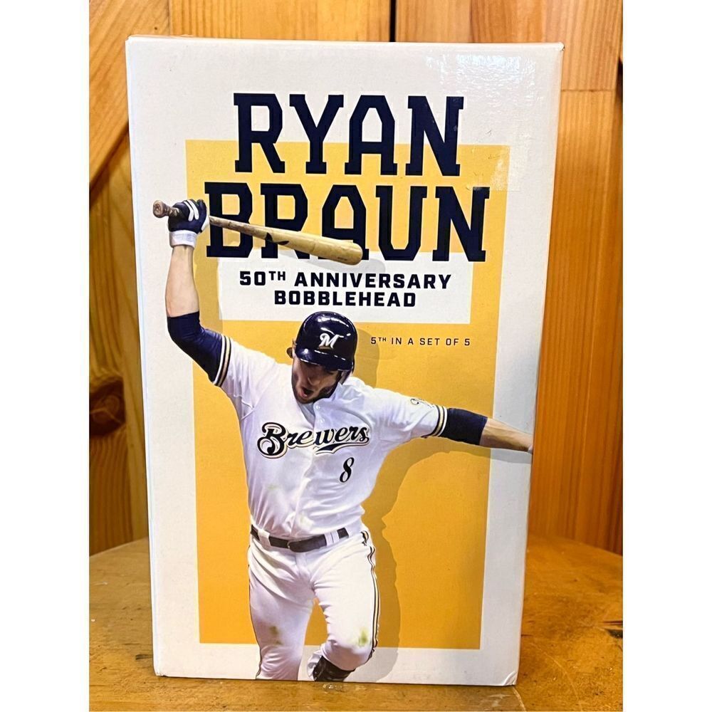 Ryan Braun Bobblehead SGA 2010's Milwaukee Brewers 50th Anniversary 2021 9/5/21